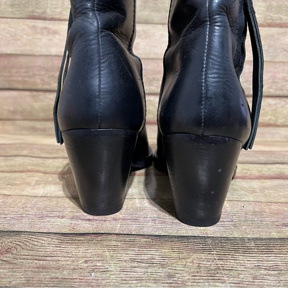 Acne Studio Black Leather Ankle Boots - Picture 7 of 9